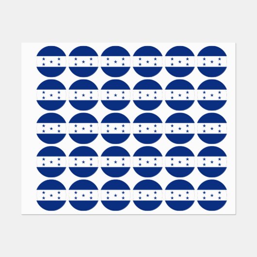 ホンジュラス国旗 ラベル (シート)