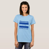 ホンジュラス国旗+地図+テキストTシャツ Tシャツ (正面フル)
