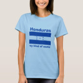 ホンジュラス国旗+地図+テキストTシャツ Tシャツ (正面)