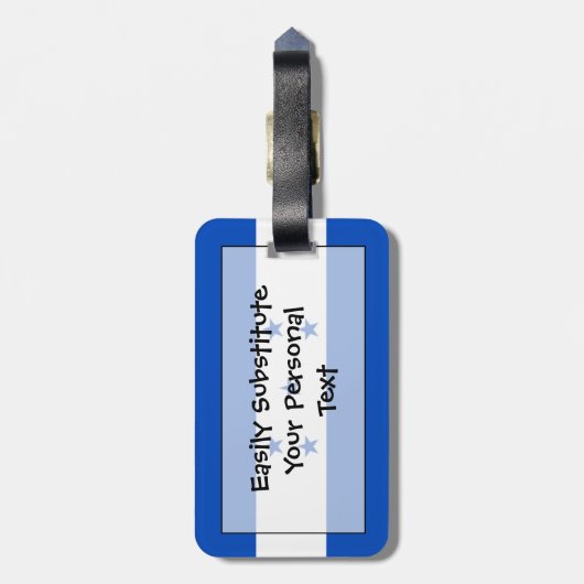 ホンジュラス国旗、簡単ID個人 ラゲッジタグ (裏面縦)