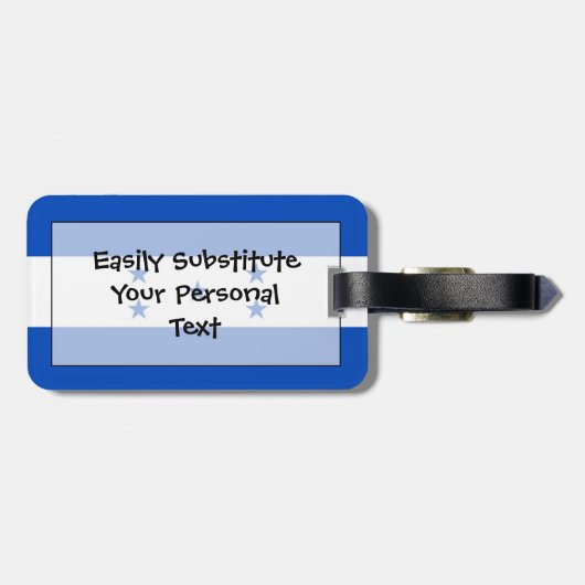 ホンジュラス国旗、簡単ID個人 ラゲッジタグ (裏面横)