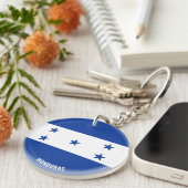 ホンジュラス国魅力的国国旗 キーホルダー (正面右)