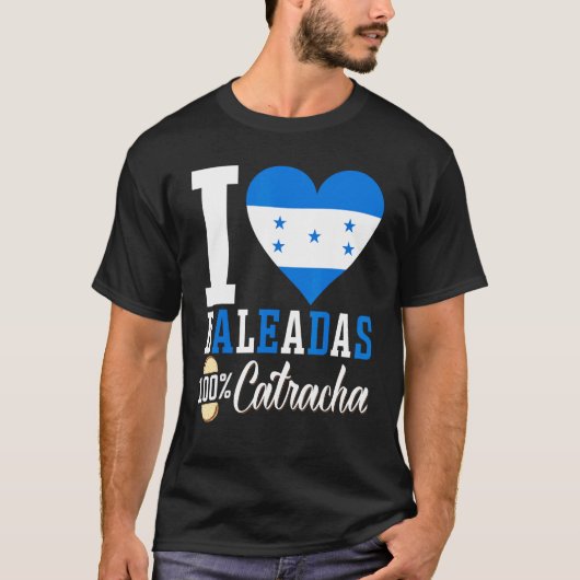 ホンジュラス料理 バレアーダ ホンジュラス旗 Catrach Tシャツ (正面)