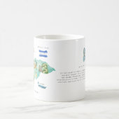 ホンジュラス水彩画地図 | モノグラム コーヒーマグカップ (中央)
