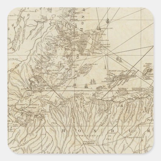 ホンジュラス湾 スクエアシール (正面)