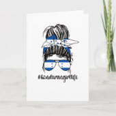 ホンジュラス誇りを持ったガールホンジュラス国旗 カード (正面)