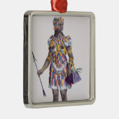 ホンジュラス1780年からの女性(着色された版木、銅版、版画) メタルオーナメント (右)