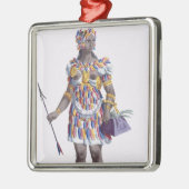 ホンジュラス1780年からの女性(着色された版木、銅版、版画) メタルオーナメント (左)