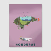 ホンジュラス イラストマップ 旅行ポスター (正面)