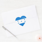 ホンジュラス ハート ステッカー, 愛国的なホンジュラスの国旗 ハートシール (封筒)