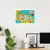ホンジュラス ビンテージ地図プリント ポスター (ホームオフィス)