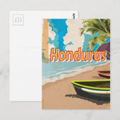 ホンジュラス ビンテージ 旅行ポスター ポストカード (正面/裏面)