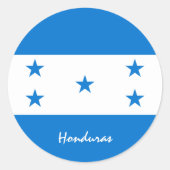 ホンジュラス・ホンジュラス国旗の愛国者/スポーツ ラウンドシール (正面)