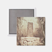 ホンジュラス，マヤの寺院 マグネット (正面/裏面)