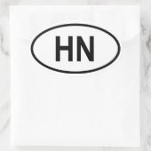 ホンジュラス「HN」 楕円形シール (バッグ)
