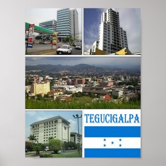 ホンジュラス – Tegugigalpa Mosaic - ポスター (正面)