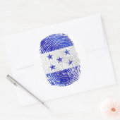 ホンジュラスDNA指紋100%ホンジュラス国旗 ラウンドシール (封筒)