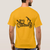ホンダの騒ぎのスクーターのワイシャツ Tシャツ (裏面)