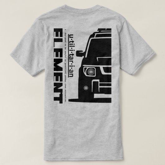 ホンダ エレメント Tシャツ (デザイン裏面)
