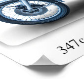 ホンダCB350 4 1973バイク – A3プリント ポスター (角)