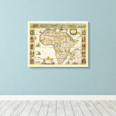 ホンディウスとヤンソンのアフリカ古地図 キャンバスプリント (インサイチュ (ウッドフロア))