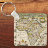 ホンディウスとヤンソンのアフリカ古地図 キーホルダー (正面)