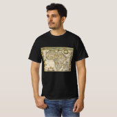 ホンディウスとヤンソンの古地図アフリカ図 Tシャツ (正面フル)