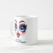 ホントにあったの？ 目がおもしろい顔 Funny Face コーヒーマグカップ (正面左)