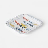 ホントーモダンムカラフルズーム搬送誕生日 ペーパープレート (傾斜あり)