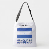 ホンドゥラスホンドゥラス国旗のブラックパーソナライゼーション クロスボディバッグ (裏面)