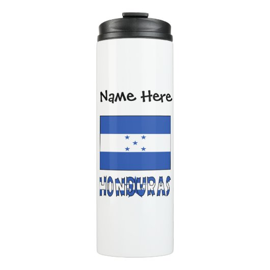 ホンドゥラスホンドゥラス国旗のブラックパーソナライゼーション タンブラー (正面)