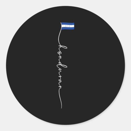 ホンドラ署名ホンジュラス国旗 ラウンドシール (正面)