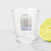 ホンフルールフランストラベルアートヴィンテージ ショットグラス (裏面)