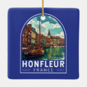 ホンフルールフランストラベルアートヴィンテージ セラミックオーナメント (裏面)