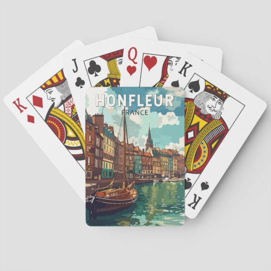 ホンフルールフランストラベルアートヴィンテージ トランプ (裏面)