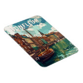 ホンフルールフランストラベルアートヴィンテージ マグネット (右側)