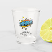 ホーおもしろいムバチュラーパーティ結婚式の引き出物ショットグラス ショットグラス (正面)