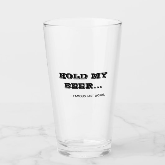 ホーおもしろいムビール引用文タイポグラフィビアグラス タンブラーグラス (正面)