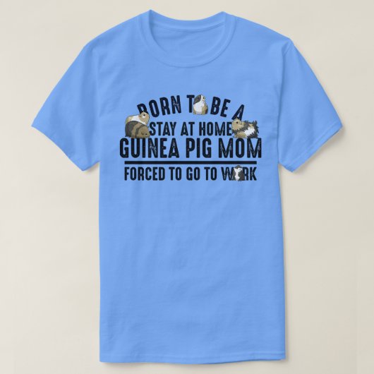 ホーおもしろいム生まれ・ギニア豚の女性になる Tシャツ (デザイン正面)