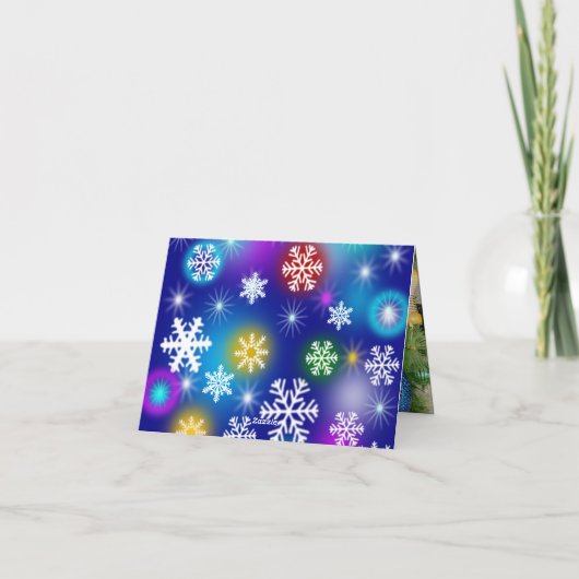 ホーおもしろいルにパーソナライズされたクリスマスの帽子の写真 招待状 (裏面)