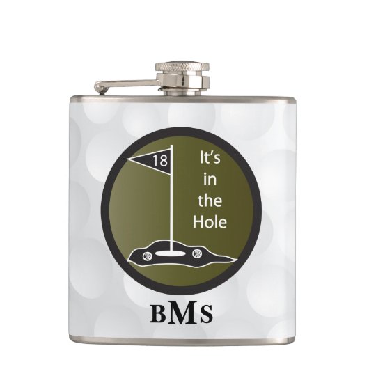 ホーおもしろいルの中のモノグラム フラスク (正面)