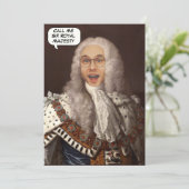 ホーおもしろいルカスタムフォトにキングヘッド 招待状 (スタンド正面)