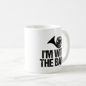 ホーおもしろいンフランスの私はバンドと一緒だ コーヒーマグカップ (正面右)