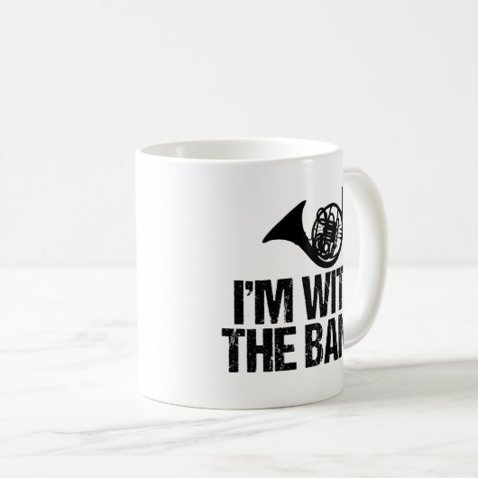 ホーおもしろいンフランスの私はバンドと一緒だ コーヒーマグカップ (正面右)