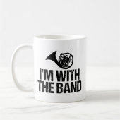 ホーおもしろいンフランスの私はバンドと一緒だ コーヒーマグカップ (左)