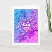 ホーお洒落ツN'ハートキュピッドフクロウバレンタイン シーズンカード (正面)