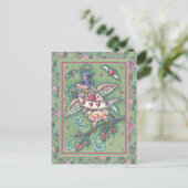 ホーお洒落ツN'ハートキュピッドフクロウバレンタイン シーズンポストカード (スタンド正面)