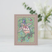 ホーお洒落ツN'ハートキュピッドフクロウバレンタイン シーズンポストカード (スタンド正面)