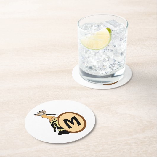 ホーお洒落プバードモノグラム ラウンドペーパーコースター (インサイチュ)