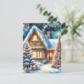 ホーかわいらしス飾フェスティバルクリスマスデコール シーズンポストカード (スタンド正面)